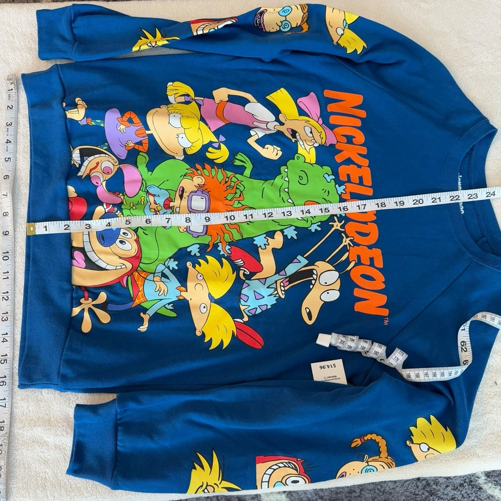 Women's Nickelodeon Sweatshirt XS Blue - Picture 4 of 7